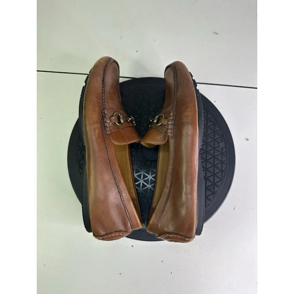 Cole Haan C09298 Men 9.5 M Cognac Leather Horsebit Dress Loafers Slip-on Shoe